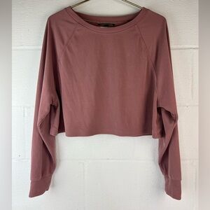 Victorias Secret Pink Long Sleeve Cropped Top, Medium